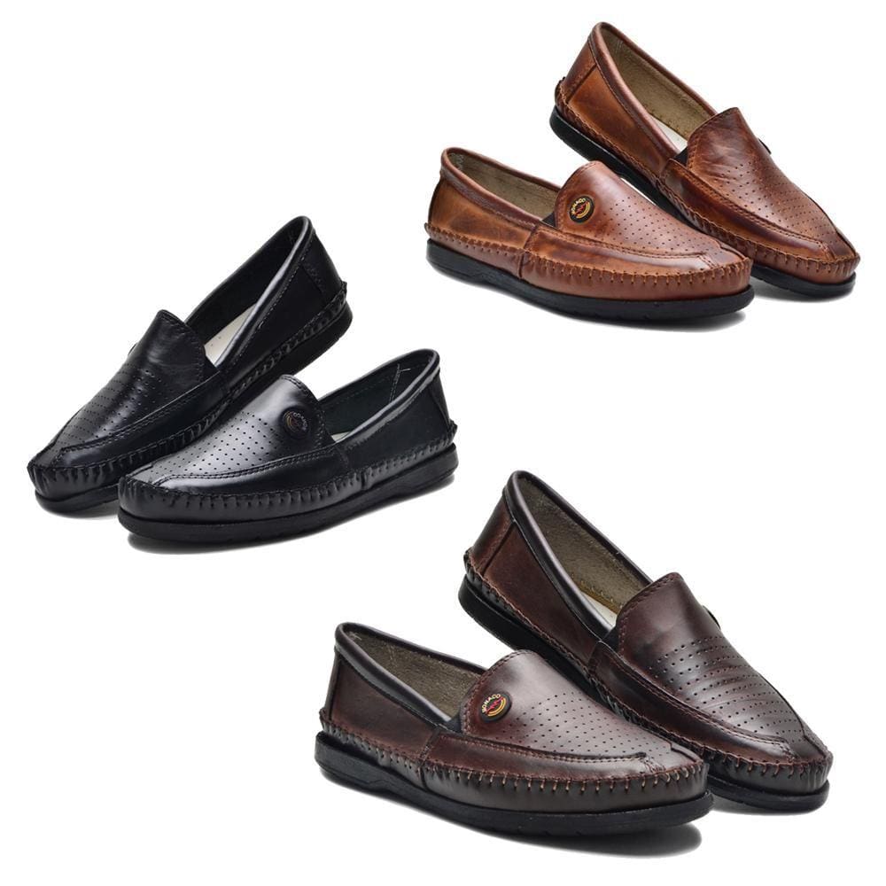 Kit 3 Pares Mocassim Monaco Super Conforto
