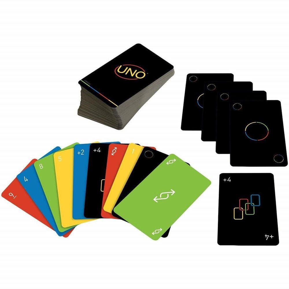 Jogo de cartas uno preto, extra