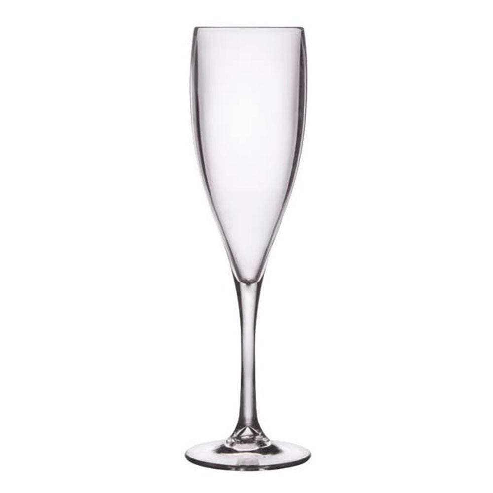 Taça de Champanhe Transparente Acrílico 180mL