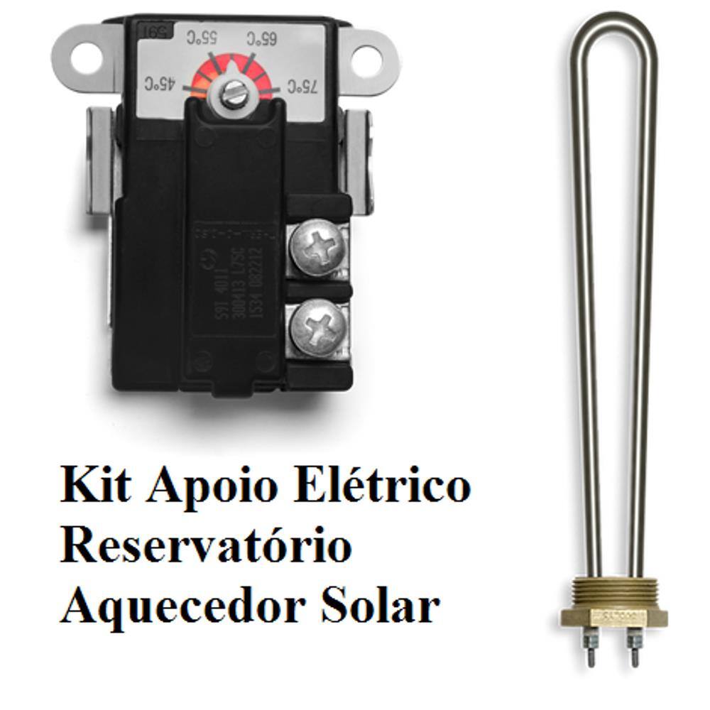 Kit apoio elétrico aquecedor Solar com termostato de encosto e resistência 3000 W