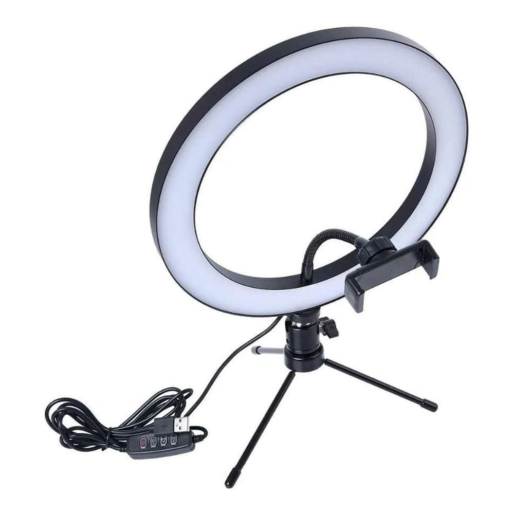 Ring Light 26 Cm + Mini Tripé Foto Video Youtuber