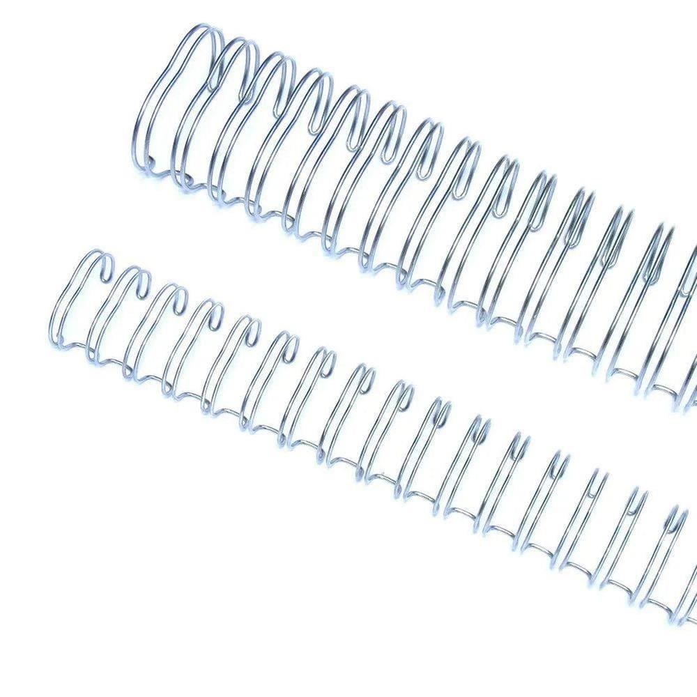 Wire-o Garra Duplo Anel 7/8” para 180 fls Carta 2x1 Prata(Silver) 50 und