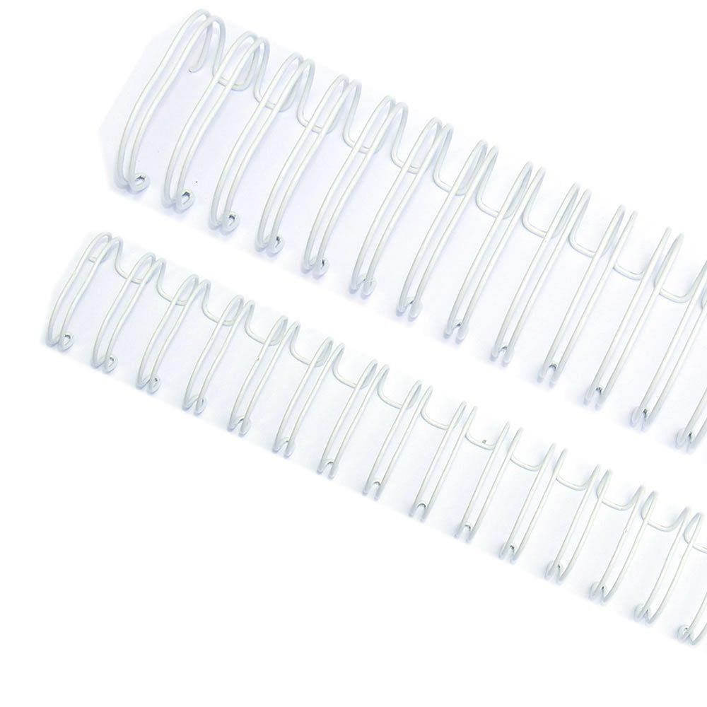 Wire-o Garra Duplo Anel 3/8 para 60 fls Carta 3x1 Branco 100 und