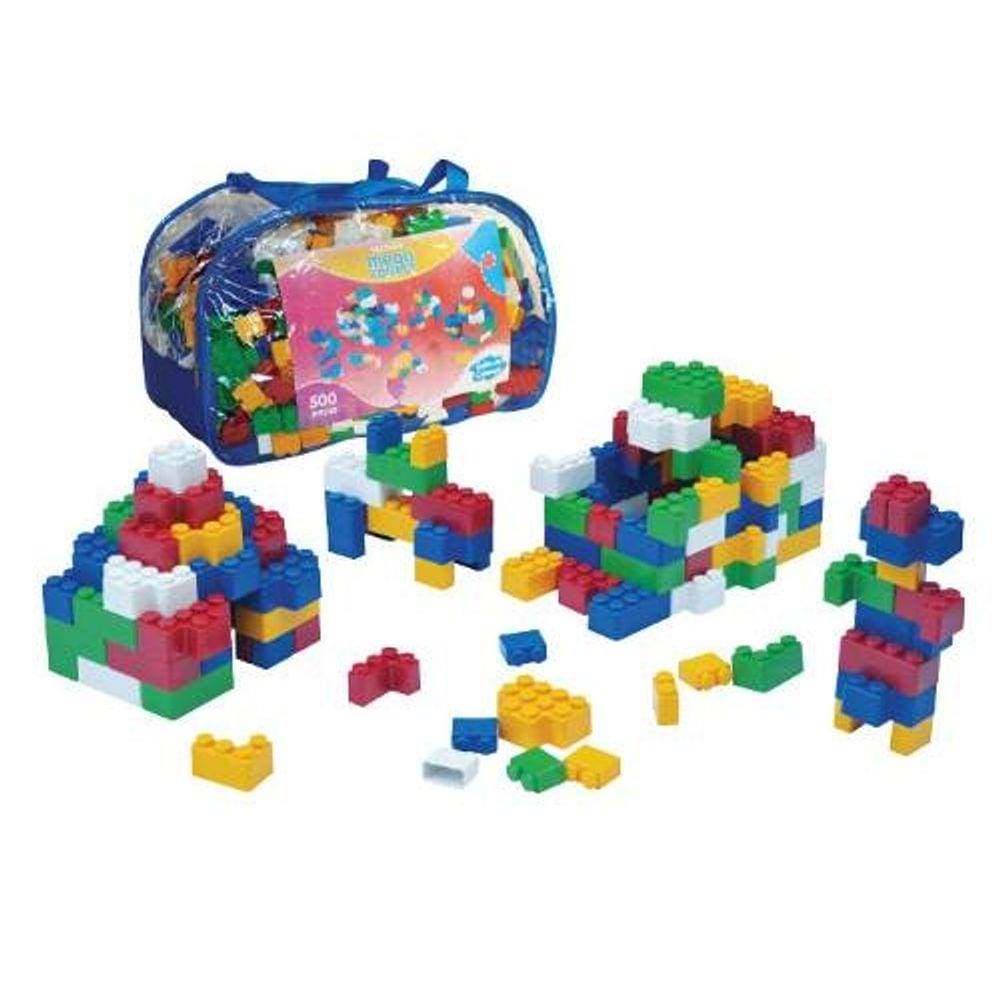 Sacola de Blocos de Montar Mega Conect 500 Peças