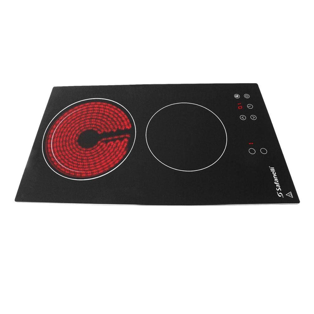 Cooktop Elétrico Touch Vitrocerâmico 2 Bocas Safanelli