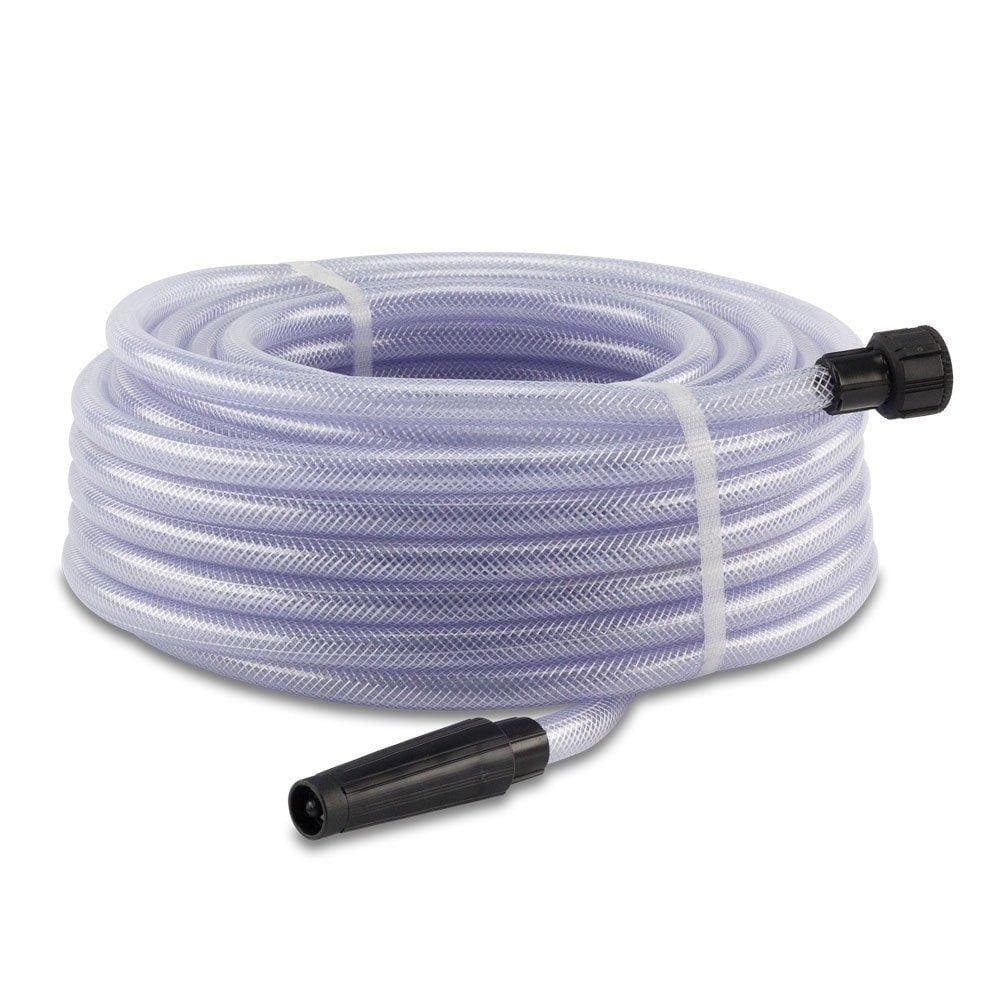 Mangueira Trançada 10m Slim Transparente com Engate e Esguicho Force Line
