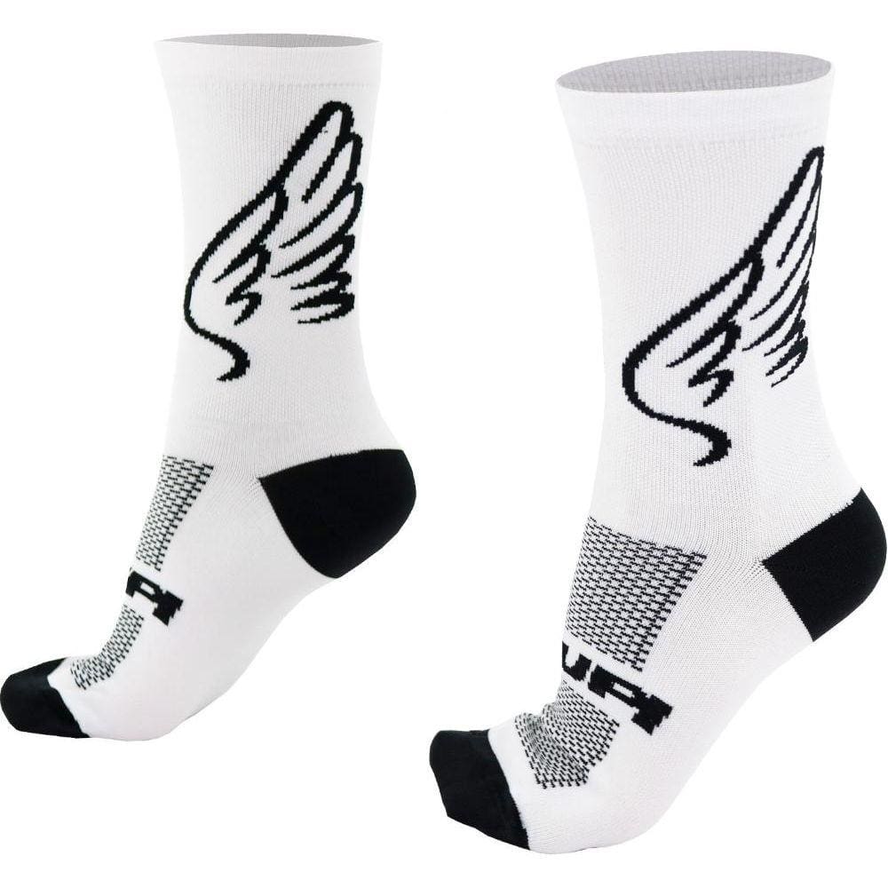 Meia Hupi Asas para Corrida Branco/Preto