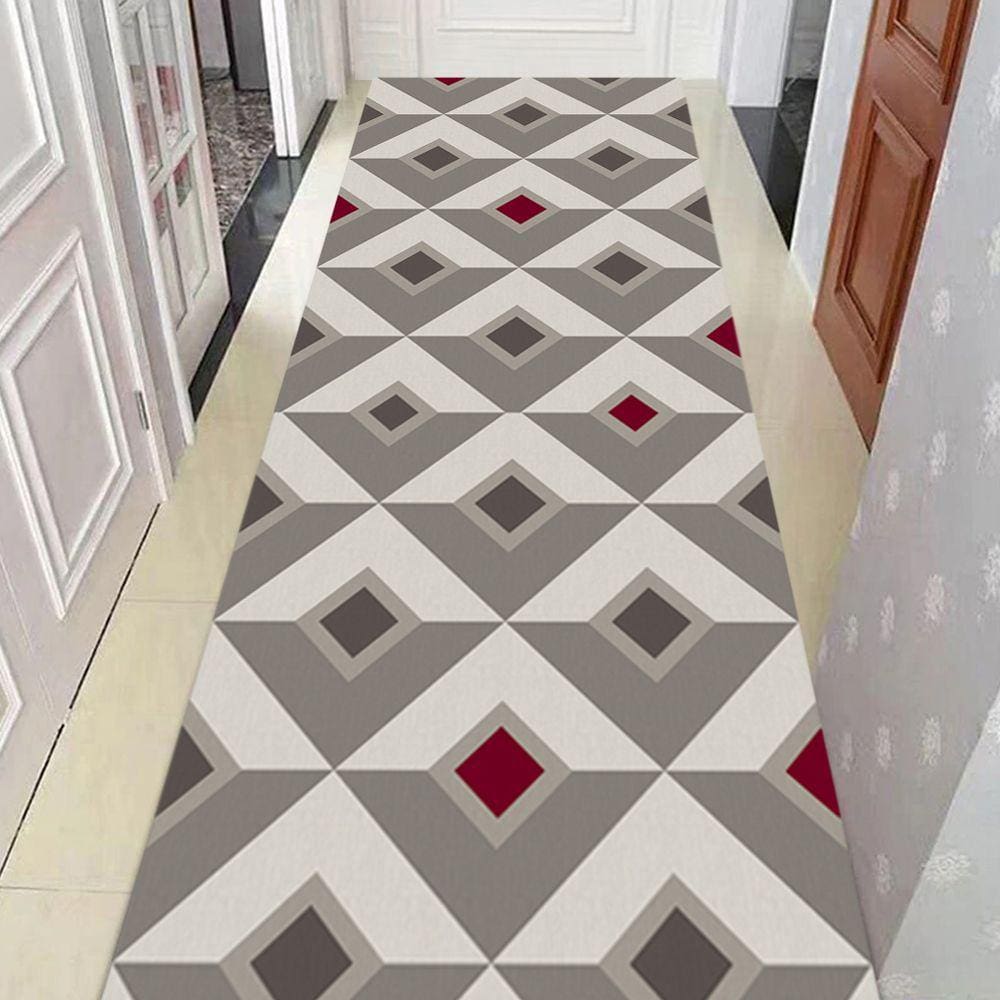Tapete Passadeira 66 x 240cm Antiderrapante Sem Pelo Geométrico SHAPES Casa Dona