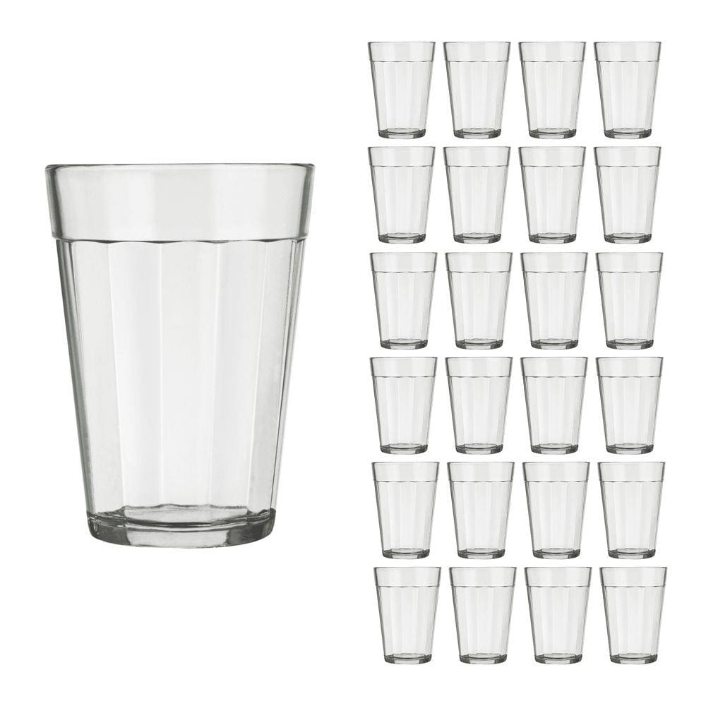Jogo 24 Copo Americano Clássico 190ml Vidro Café Chopp Nadir