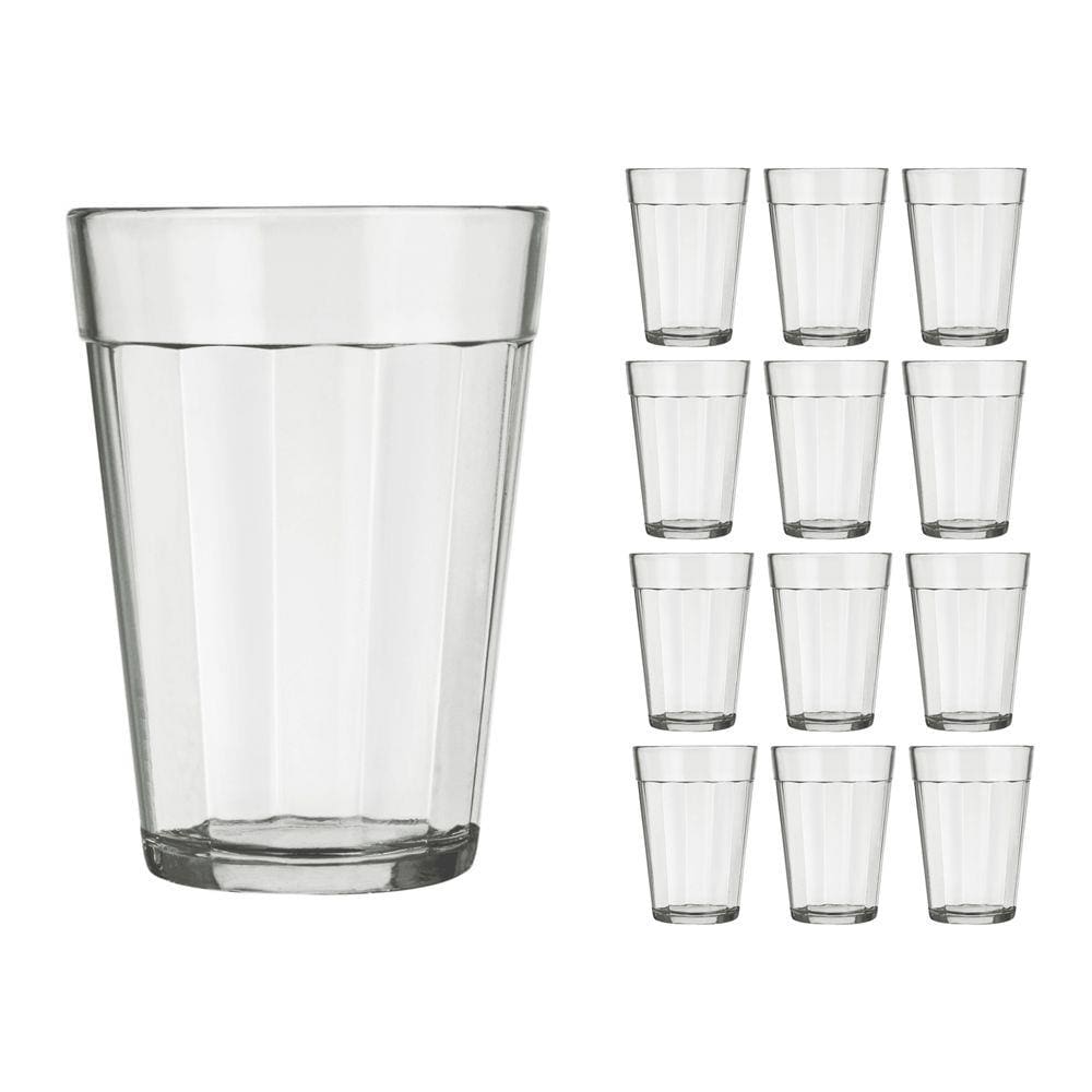 Jogo 12 Copo Americano Clássico 300ml Vidro Café Chopp Nadir