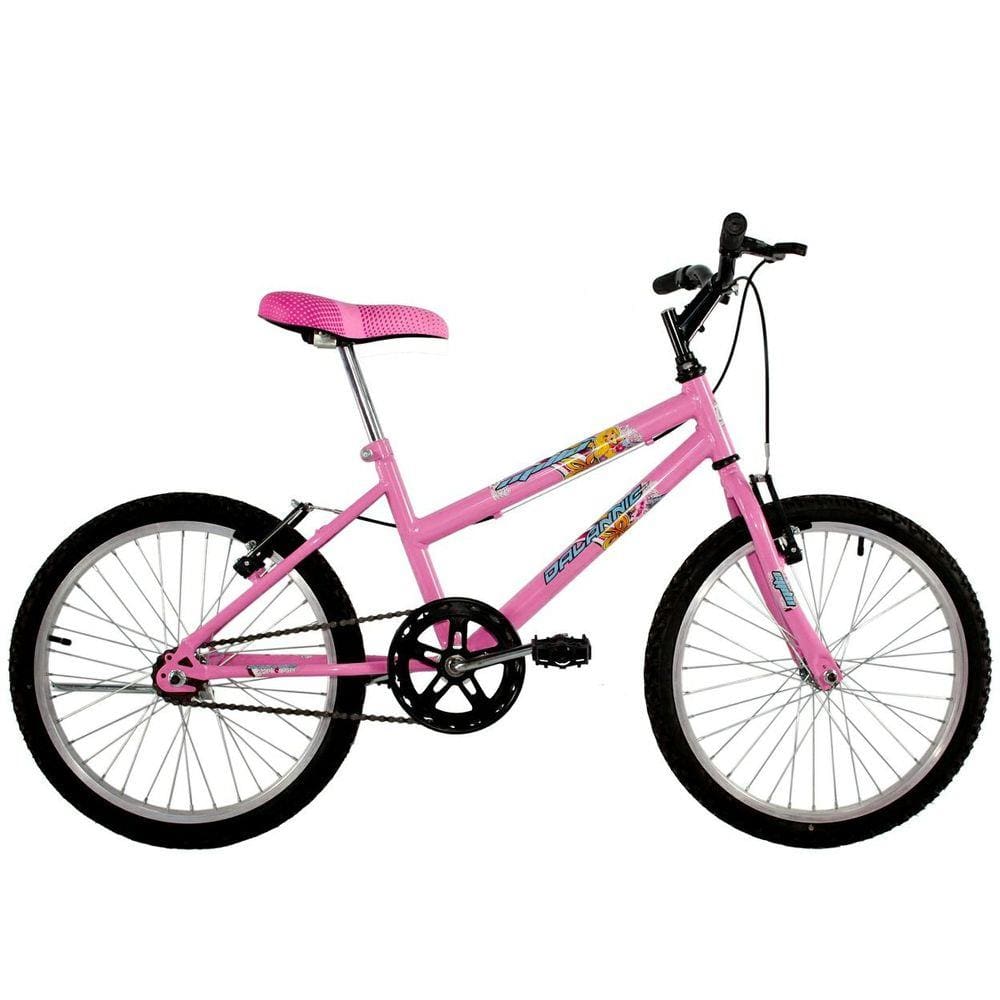Bicicleta Feminina Aro 20 Milla Rosa Dalannio Bike