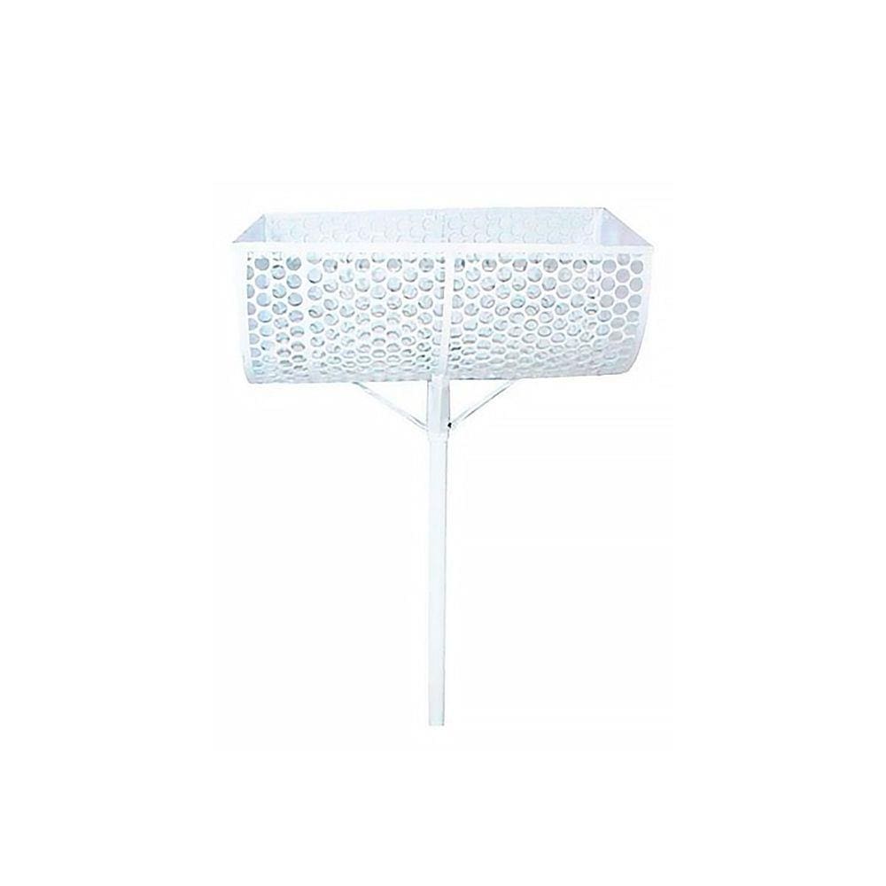 Lixeira de Rua Modelo Tela Moeda de 60cm Branca