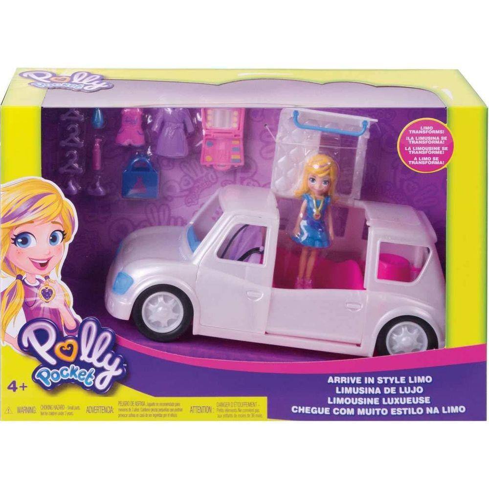 Veículo e Boneca - 2 em 1 - Polly Pocket - Jatinho Fabuloso - Mattel