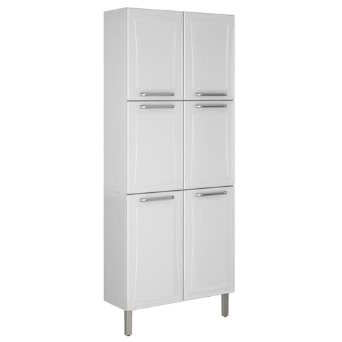 imagem-Paneleiro Itatiaia Tarsila com 6 Portas e 5 Prateleiras - Branco - 80cm de largura