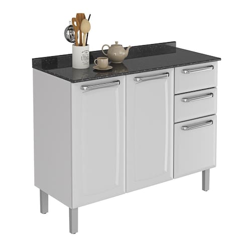 Balcão Itatiaia Luce com 3 Portas e 2 Gavetas - Branco é boa?