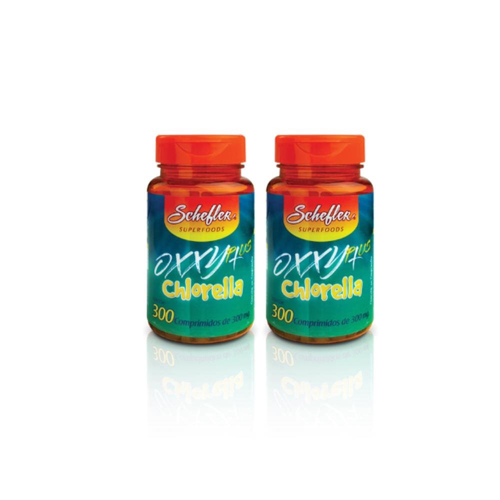 CHLORELLA OXXY PLUS 300mg - 600 caps - 02 potes
