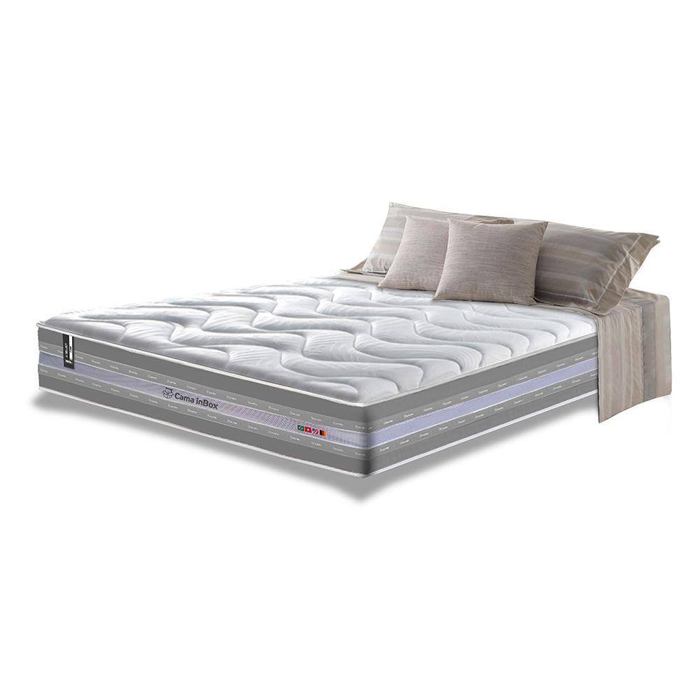 Colchão King de Molas Ensacadas D33 Cama inBox Select Firme 193x203x32 Cinza