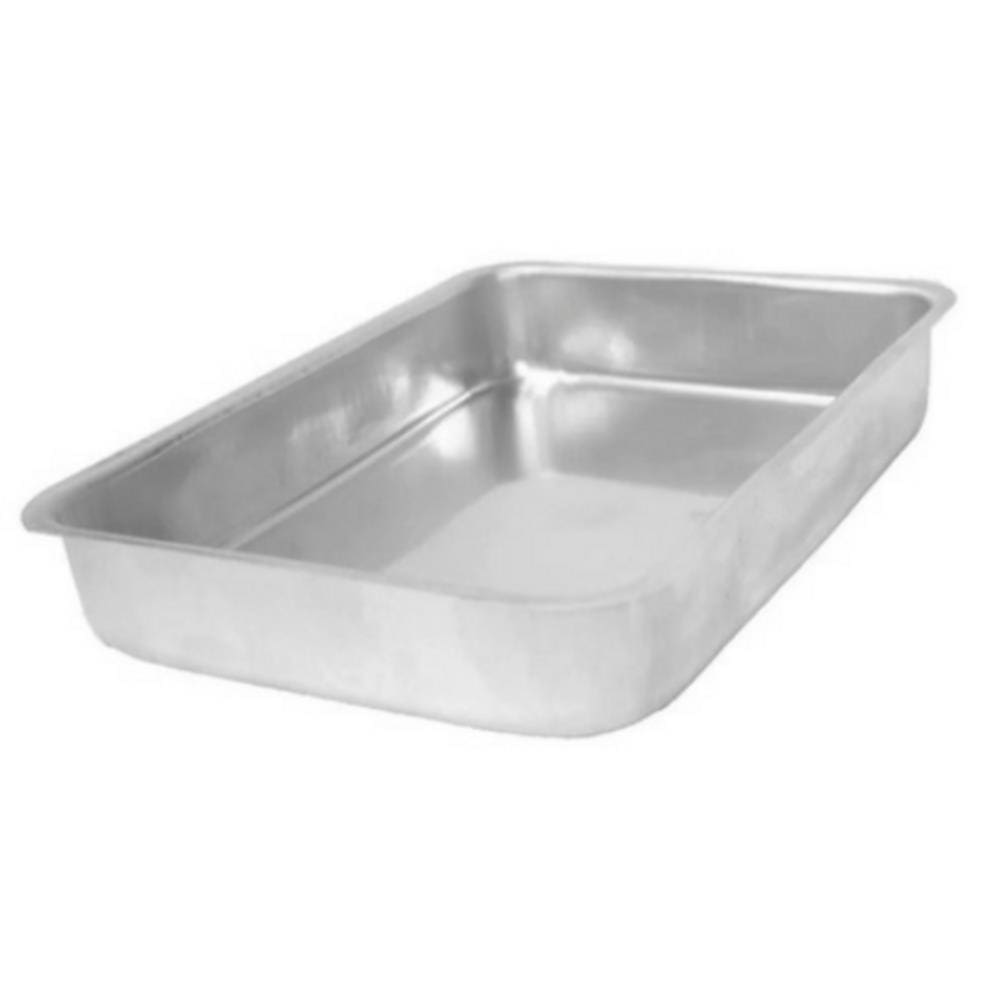 Assadeira Retangular Alta 27x18cm (bolo/lasanha) alumínio Nº1
