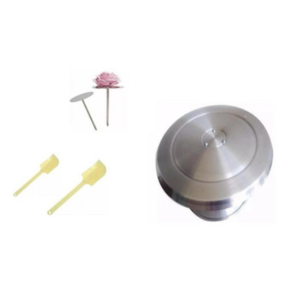 Bailarina 40cm Para Confeitar + 2 Pão Duro + Suporte Rosas