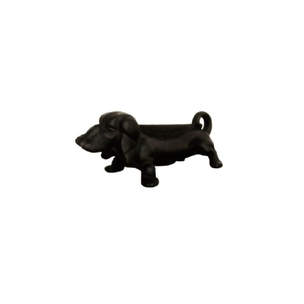 Capacho Formato Cachorro Ferro Fundido Cor Preto 38x14cm