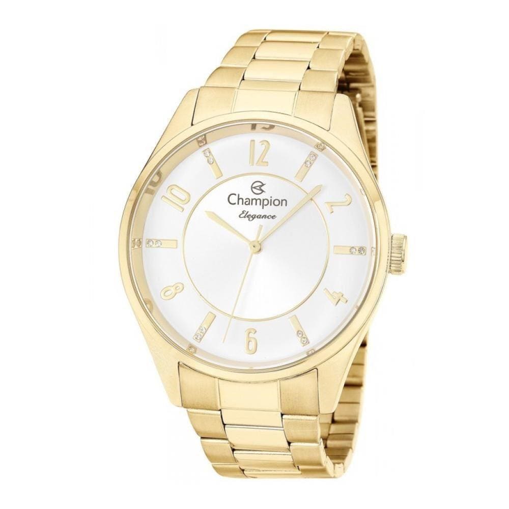 Kit Relógio Feminino Champion CN26288W Analogico - Dourado