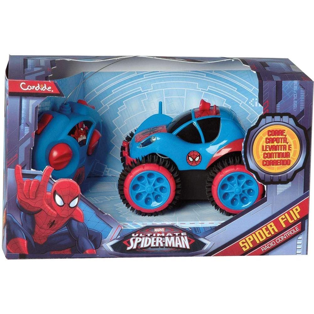 Carro Controle Spider Flip Spiderman 3 Func Candide -58