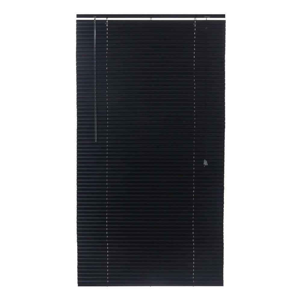 Persiana Horizontal Aluminio 25mm Preta 60 (L) x 160 (A) cm Cortina e Kit instalação 0,60 x 1,60