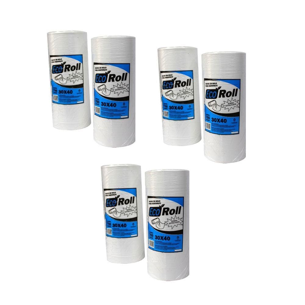 Bobina Saco Plastico Picotada 30x40 Ecoroll Extra Fort 18 Un