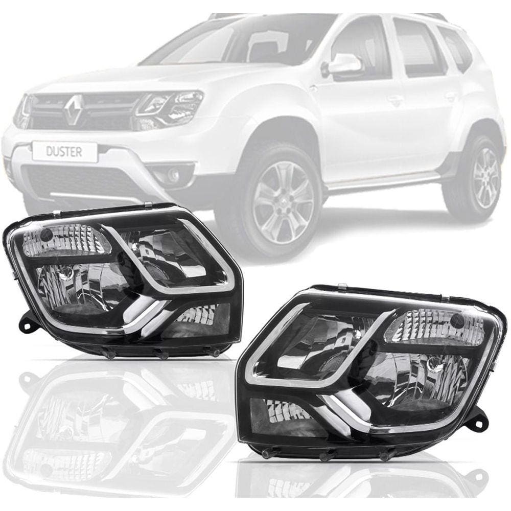 Par Farol Renault Duster 2015 2016 Manual Sem Cupula