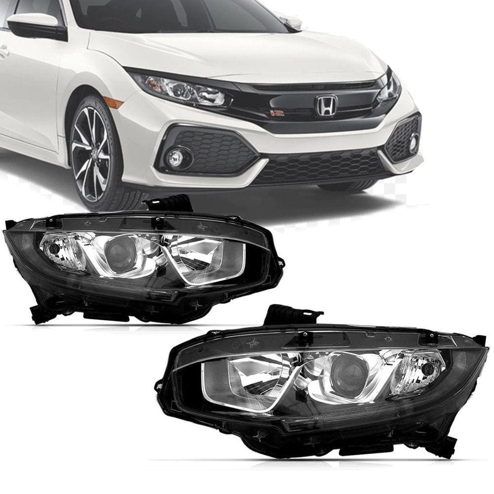 Par Farol Dianteiro Honda Civic 2016 2017 2018 Manual