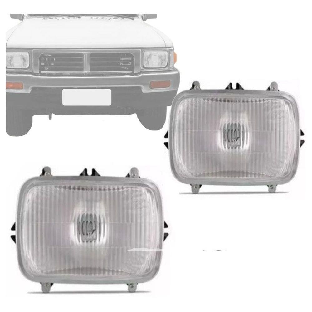 Farol Hilux L200 Bandeirante 1993 Á 2001 Quadrado C Suporte