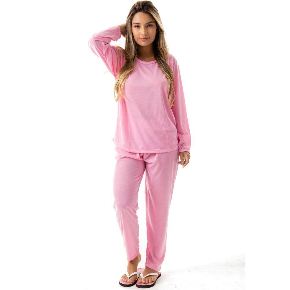 Pijama Confort Longo em Malha Suave Lisa | 177