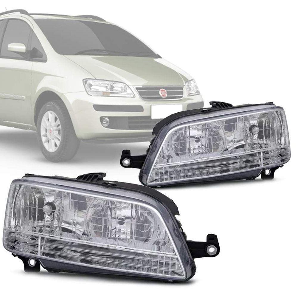 Farol Dianteiro Idea 2005 2006 2007 2008 2009 10 Foco Duplo