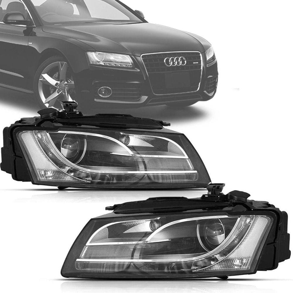 Farol Com Led Audi A5 2008 2009 2010 2011 Entrada Para Xenon