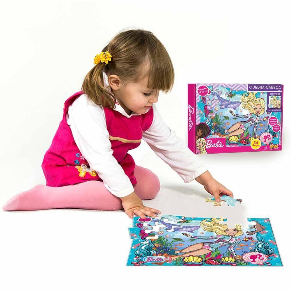 Quebra Cabeça 24 Peças - Barbie - Fun Divirta-se