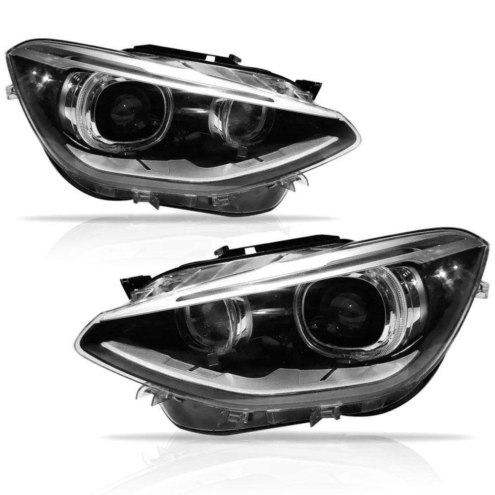 Farol C/ Projetor Bmw Serie 1 2013 2014 2015 Entrada Angel Eyes