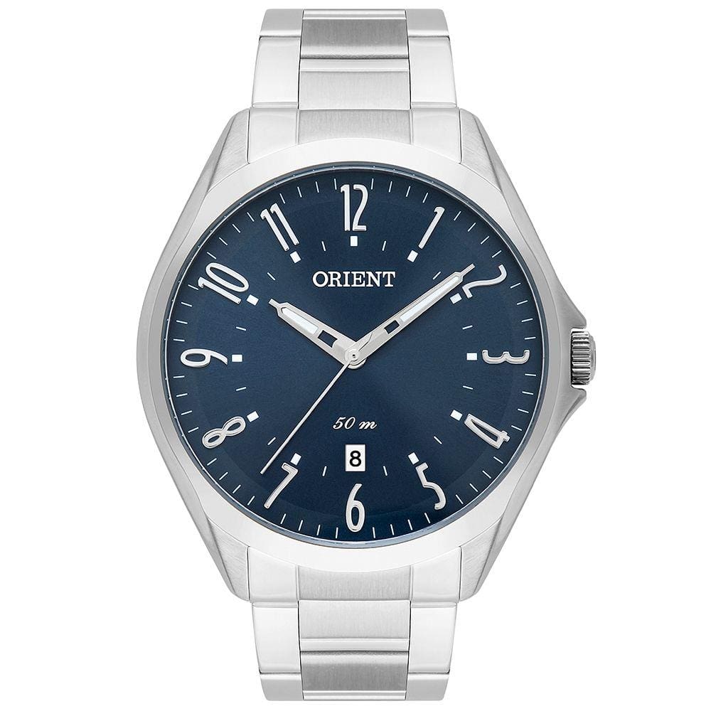 Relógio Orient Social MBSS1384 D2SX Pulseira de Aço prata