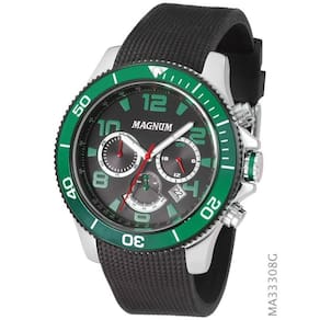 Relógio Magnum Masculino Sports MA34414T Pulseira Borracha