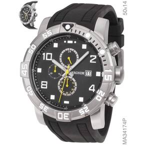 Relógio Magnum Masculino Sports MA34549V Pulseira Silicone