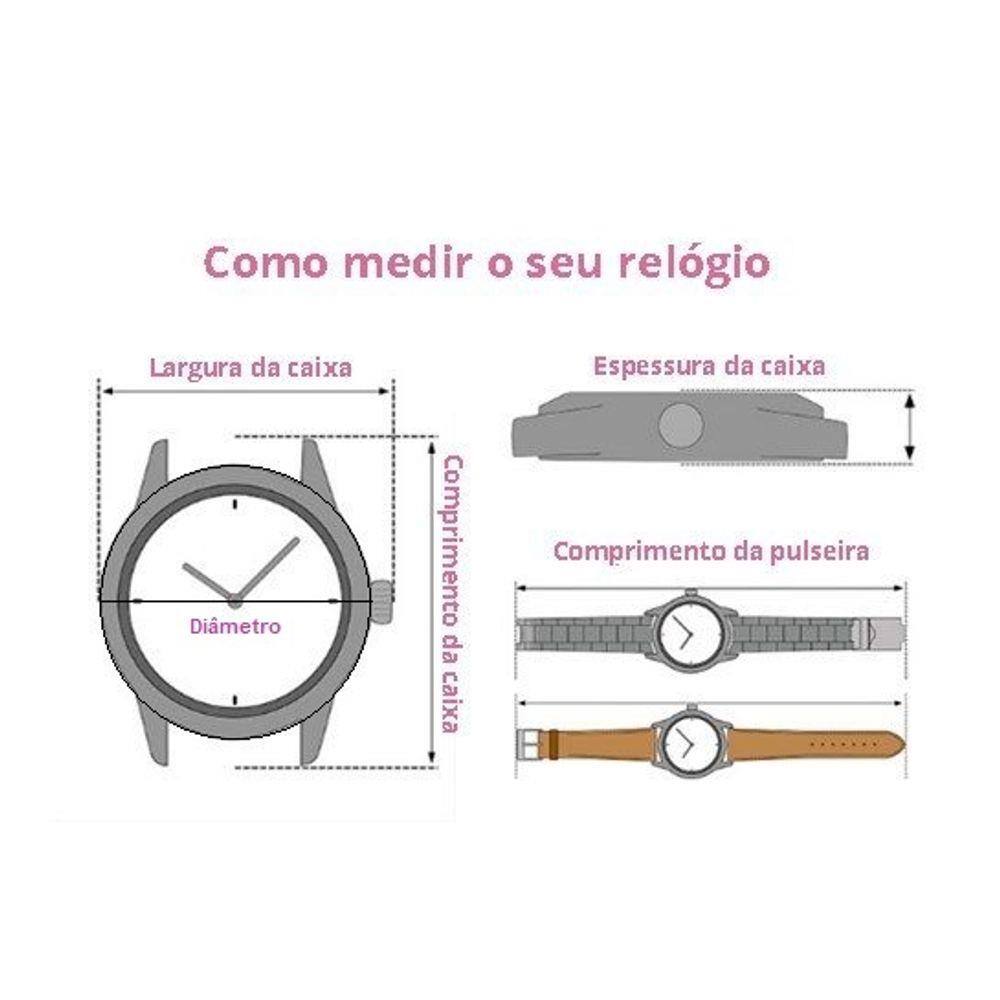 Relógio Magnum Sports MA33399P Pulseira de Couro Preto