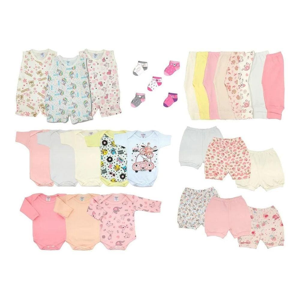 Kit 30 Peças Maternidade Roupa De Bebê - Menina