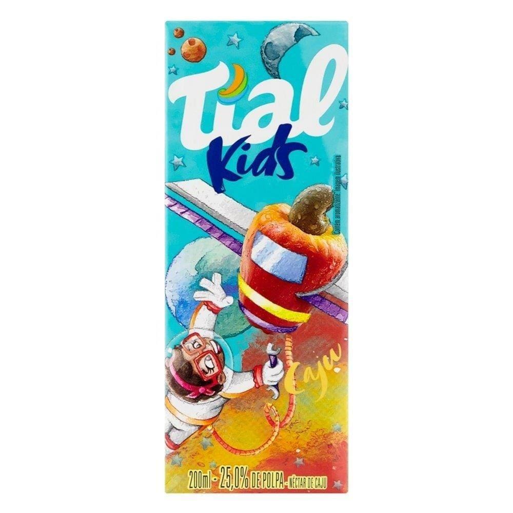 Suco Tial Kids Néctar Caju 200ml Embalagem com 24 Unidades