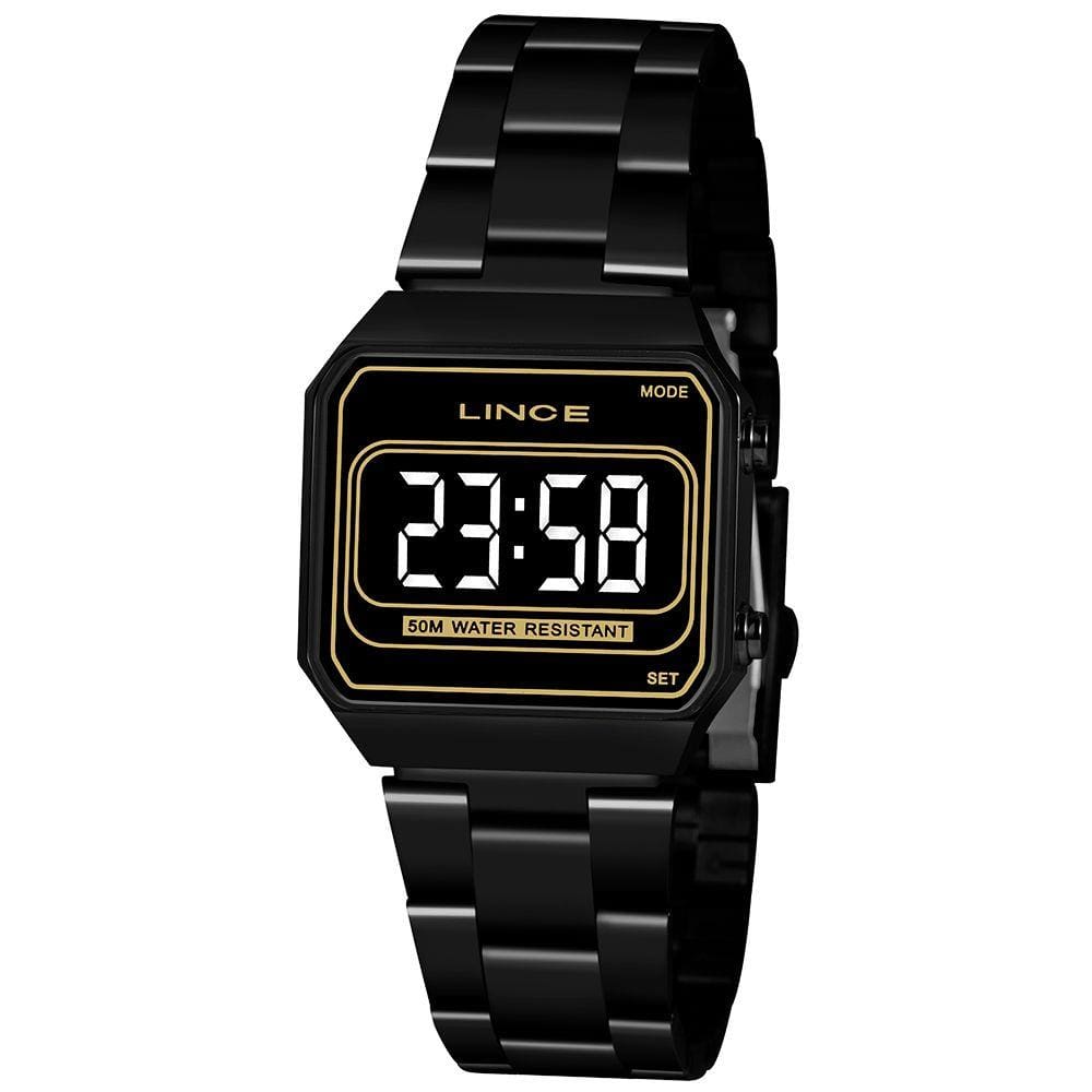 Relógio de Pulso LED Feminino Digital Preto MDN4644L