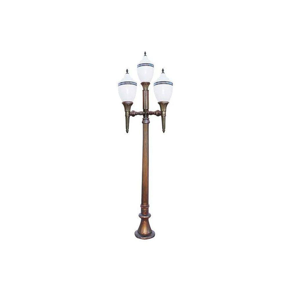 Poste Colonial Republicano Jardim De Alumínio 03 Globo 4,13m