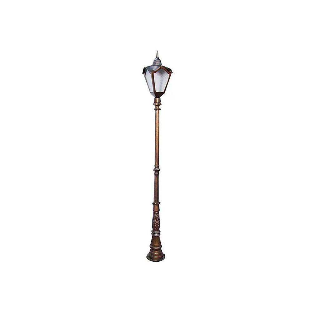 Poste Romano para Jardim de Alumínio Com 01 Luminária 2,20m