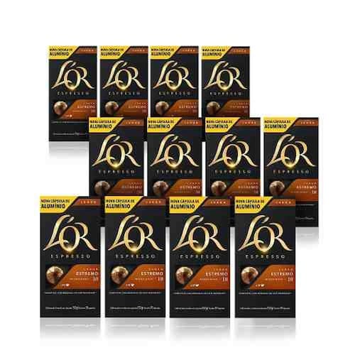 Kit 120 Cápsulas De Café L`or Lungo Estremo 10 Unidades