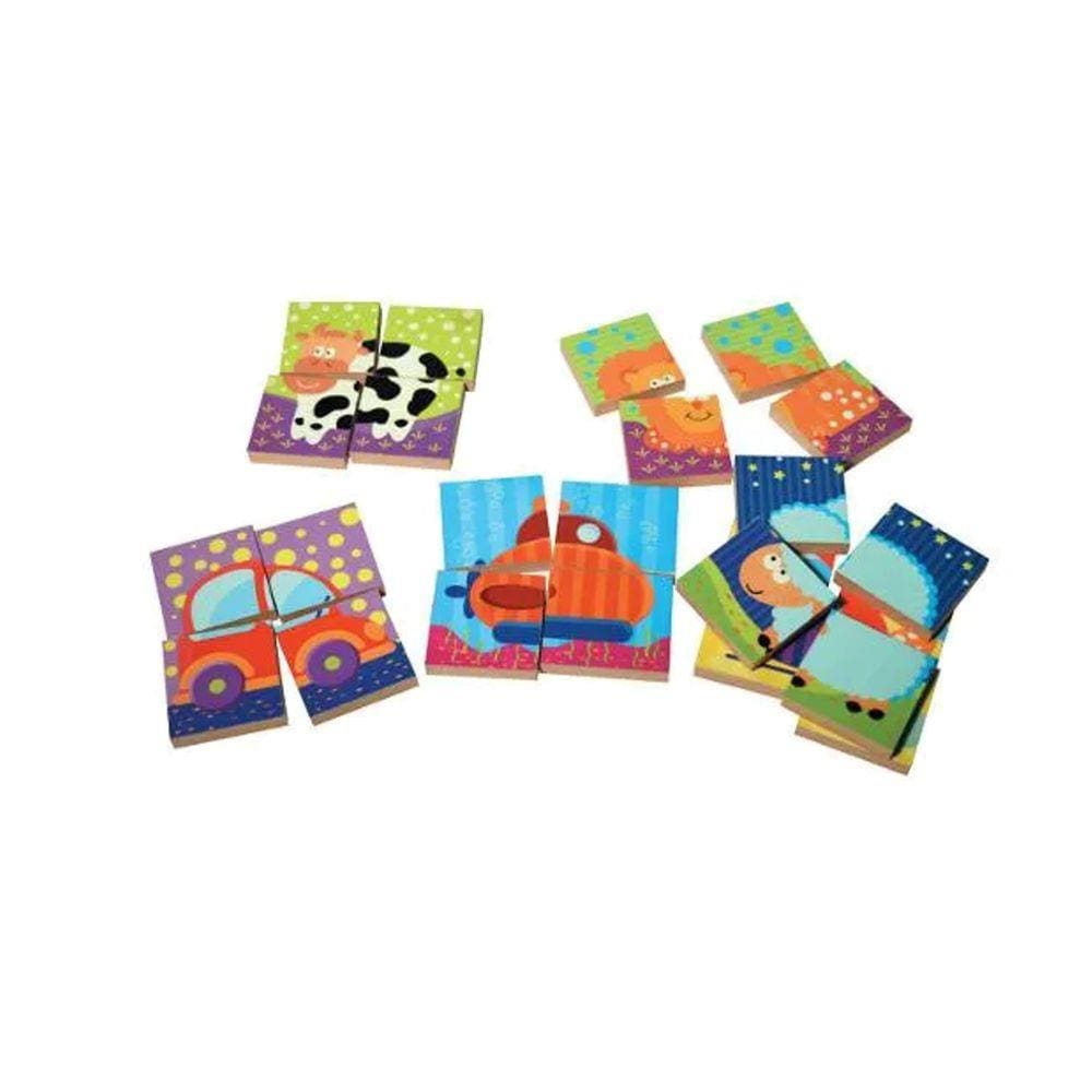 Brinquedos Educativos - Quebra Cabeça Blocos 24 Peças