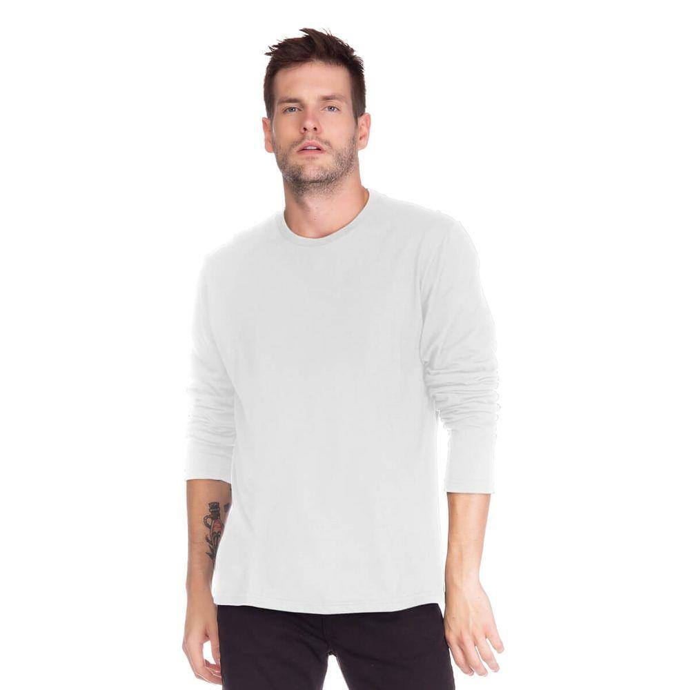camiseta basica manga comprida masculina