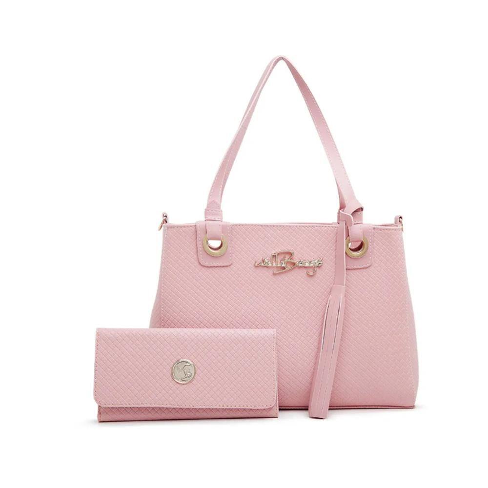 Kit bolsa feminina tote brilho lorena carteira selten preta | Extra