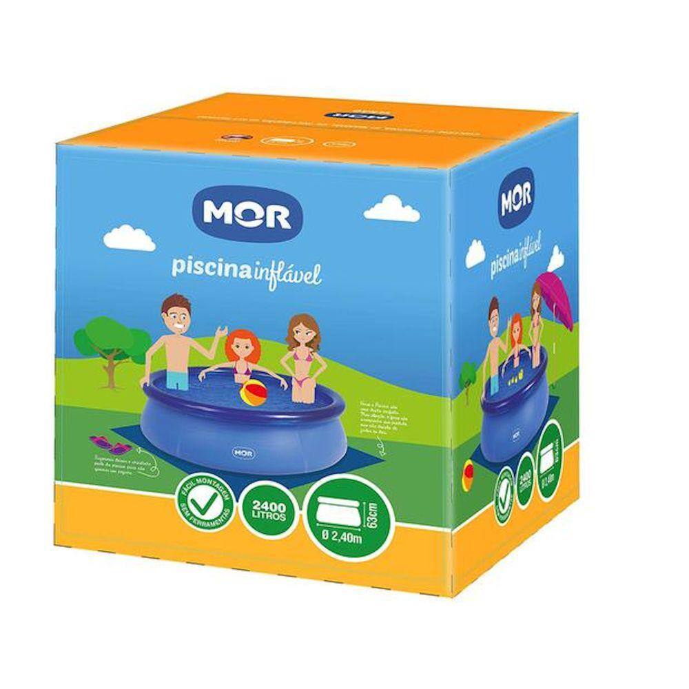 Piscina Splash Fun 2400 litros MOR Borda Inflável - Com KIT Reparo